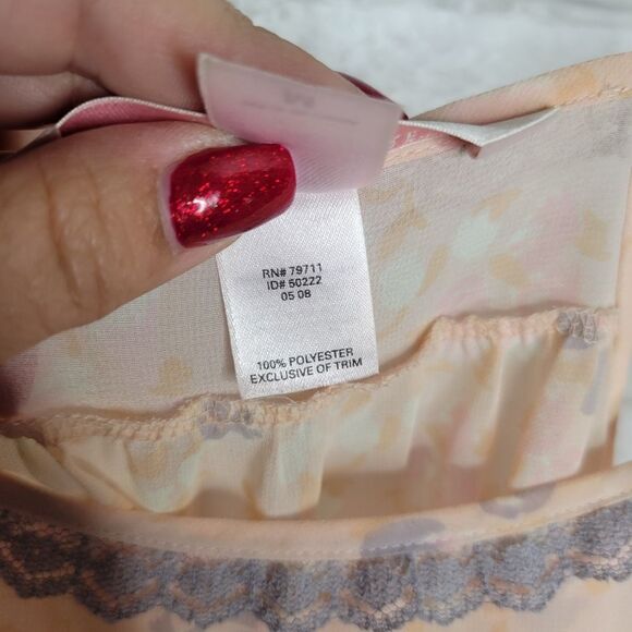 Victoria's Secret Peachy Pink Chiffon Nightie - Picture 3 of 5